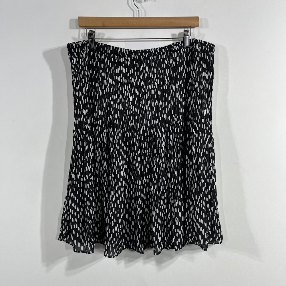 Ninety Euro Summer 90s Pleated Polka Dot Retro Feminine Romantic Skirt Womens 1x - Picture 3 of 10